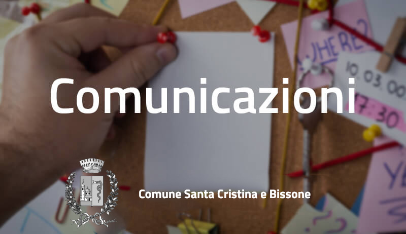 comune di santa cristina e bissone news comunicazioni cover